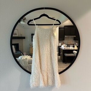 Little White Dress fringe mini dress